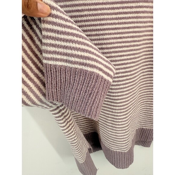 Jones ny striped super soft chunky sweater lavender purple white medium - Picture 5 of 12